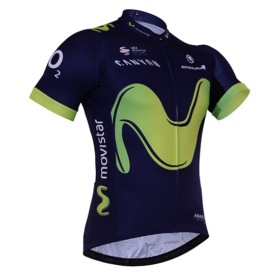 Maglia Movistar Manica Corta 2017 nero